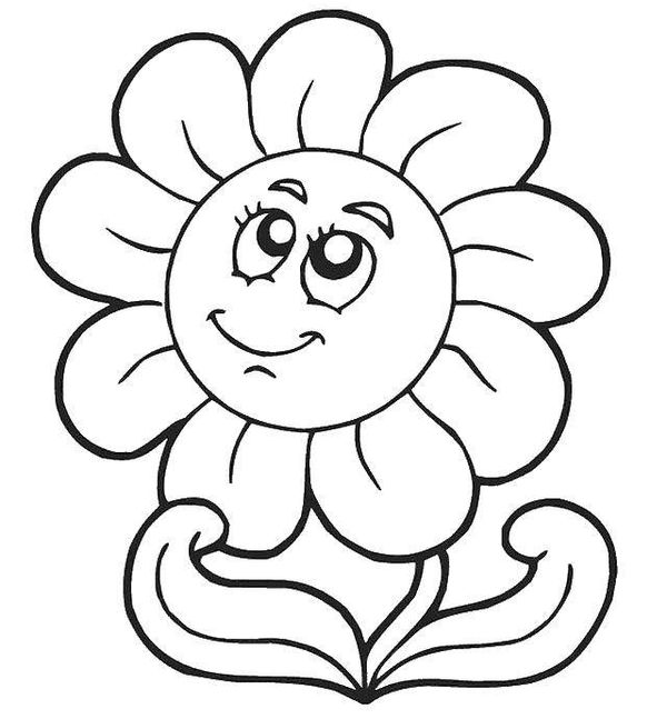 Простая раскраска “Цветочек”