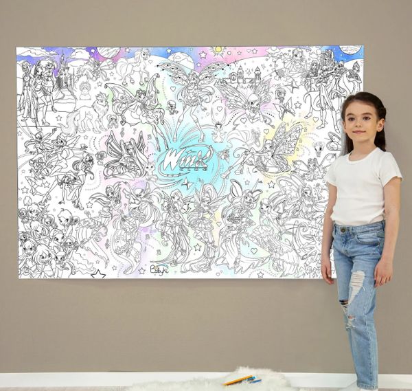 Мега раскраска на стену “Винкс”